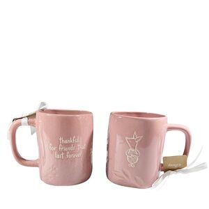 NEW Rae Dunn/Disney PIGLET THANKFUL FOR FRIENDS THAT LAST FOREVER Dbl Sided Mug